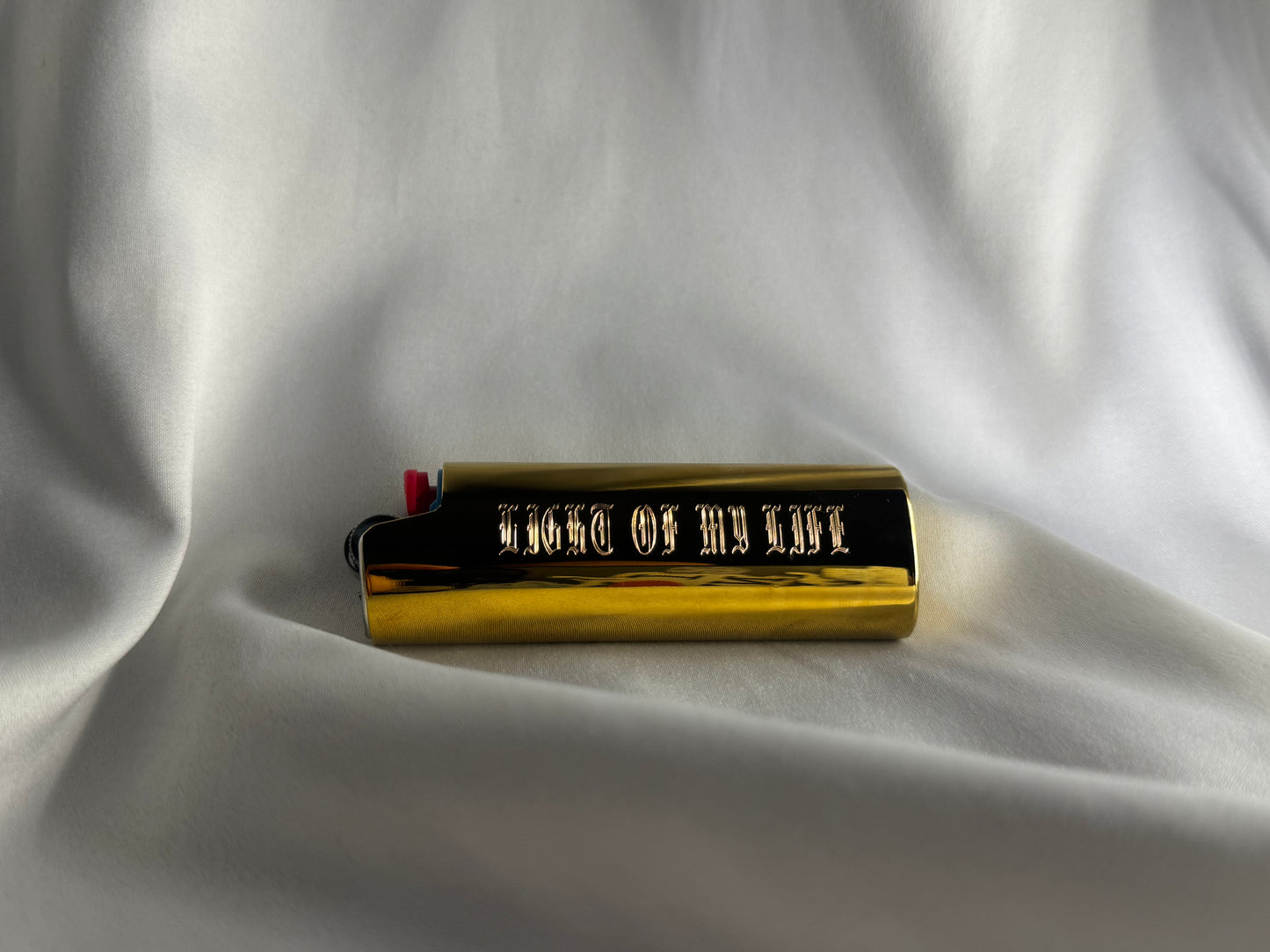Gold Engraved Lighter Case