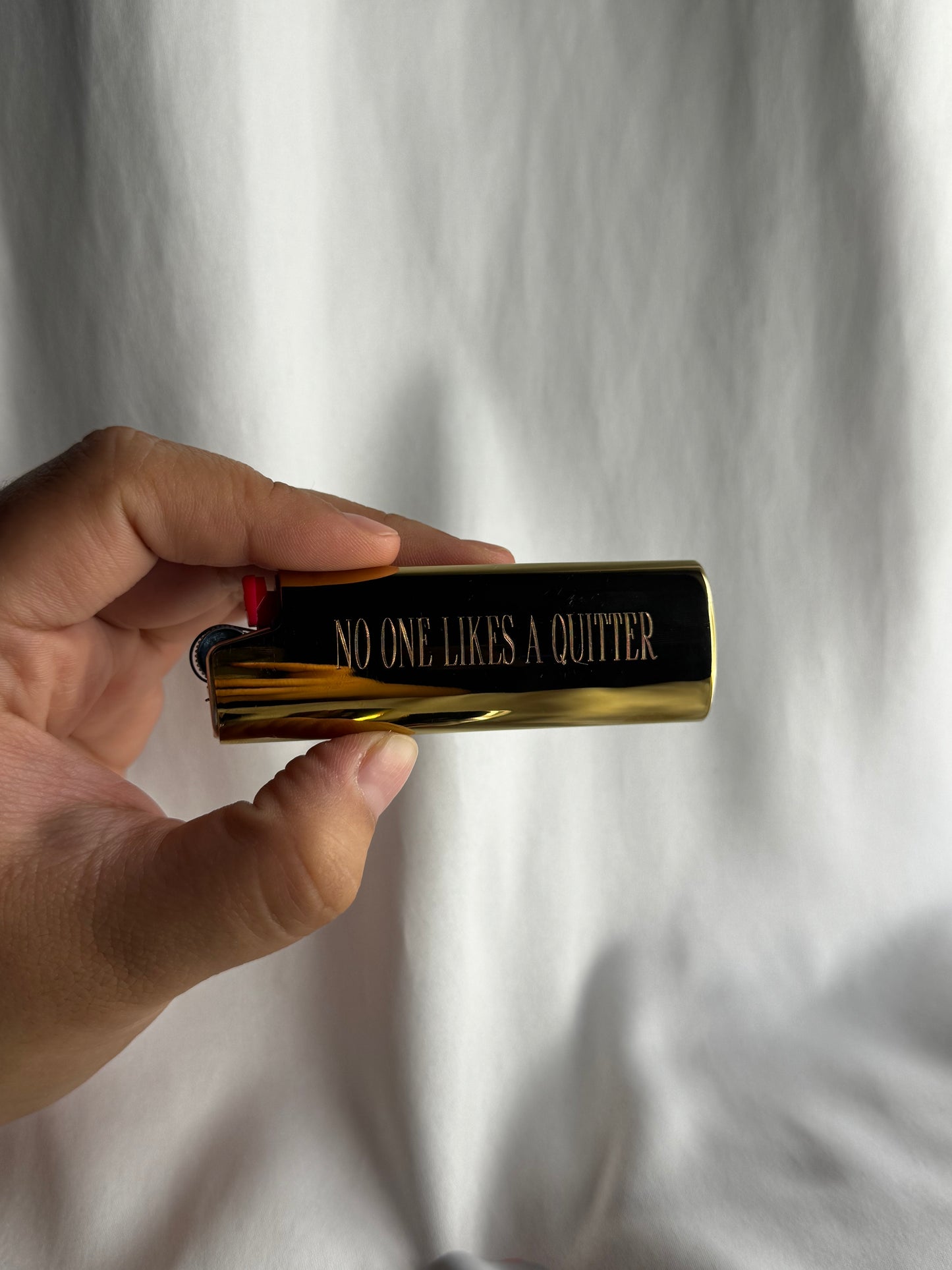 Gold Engraved Lighter Case