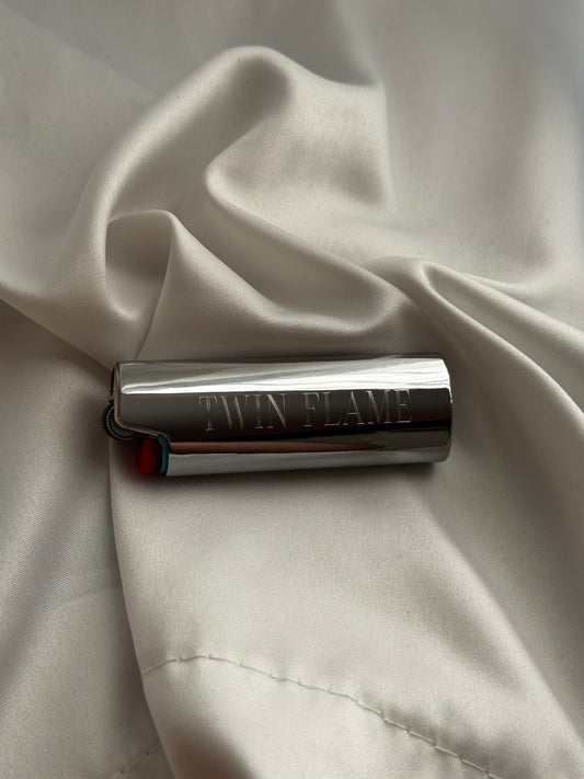 Silver Engraved Lighter Case