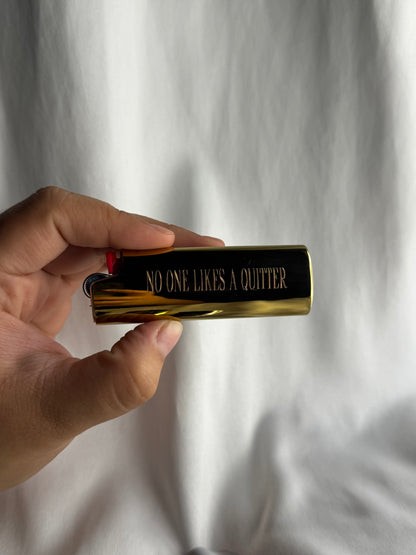 Gold Engraved Lighter Case